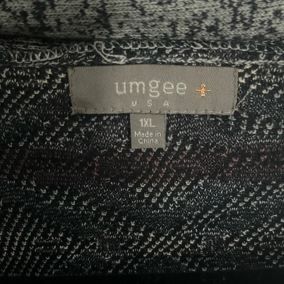 Umgee Trendy Cardigan Outerwear Sweater Navy Blue & Grey 1XL - Picture 5 of 7